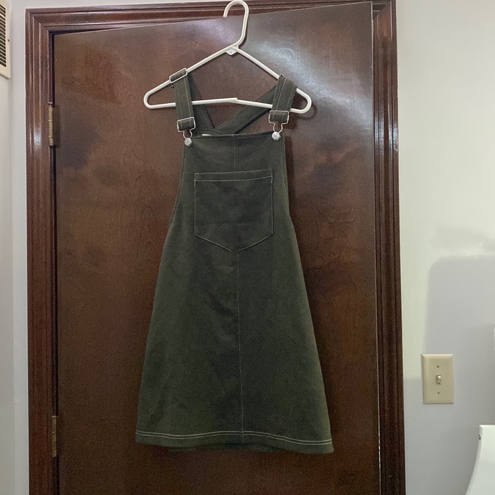 A.U.W green indie overall dress